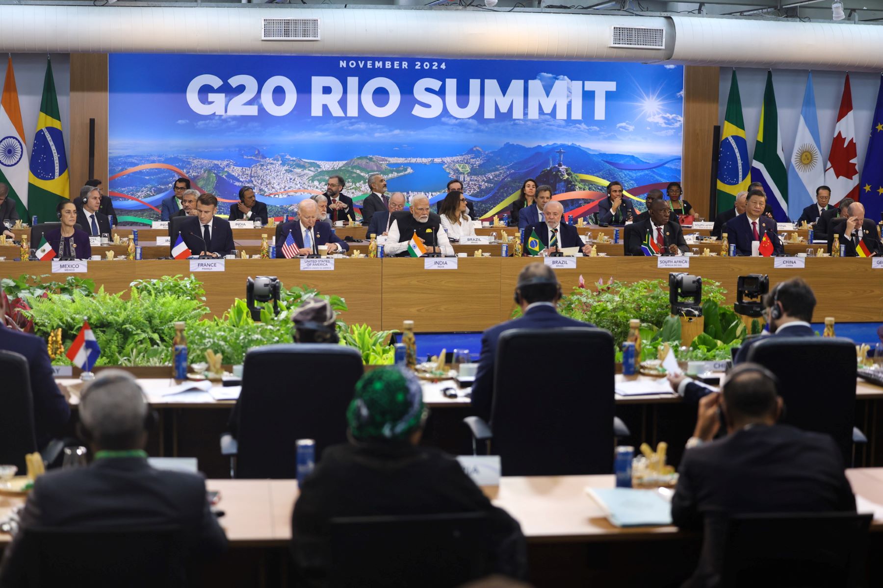 Reunião de abertura do encontro de líderes do G20: Aliança contra a Fome e a Pobreza tem objetivo inicial de alcançar, até 2030, 500 milhões de pessoas, com transferência de renda (Foto: Tomaz Silva / Agência Brasil)