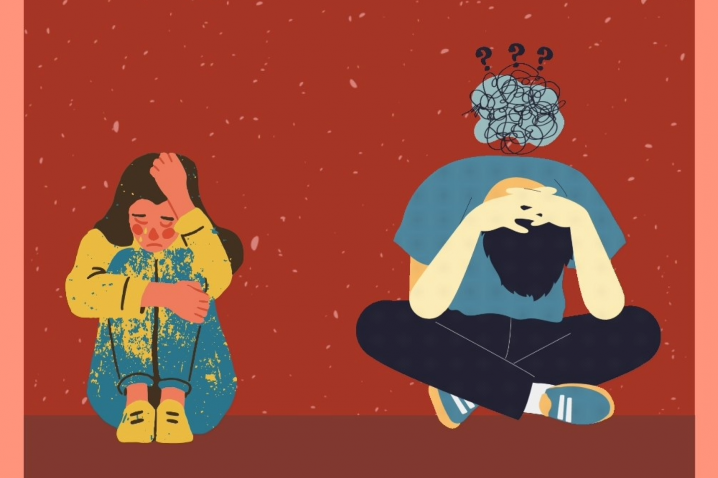 sicólogos alertam: depressão está cada vez mais comum entre os adolescentes (Ilustração: Milena D'Anunciação)