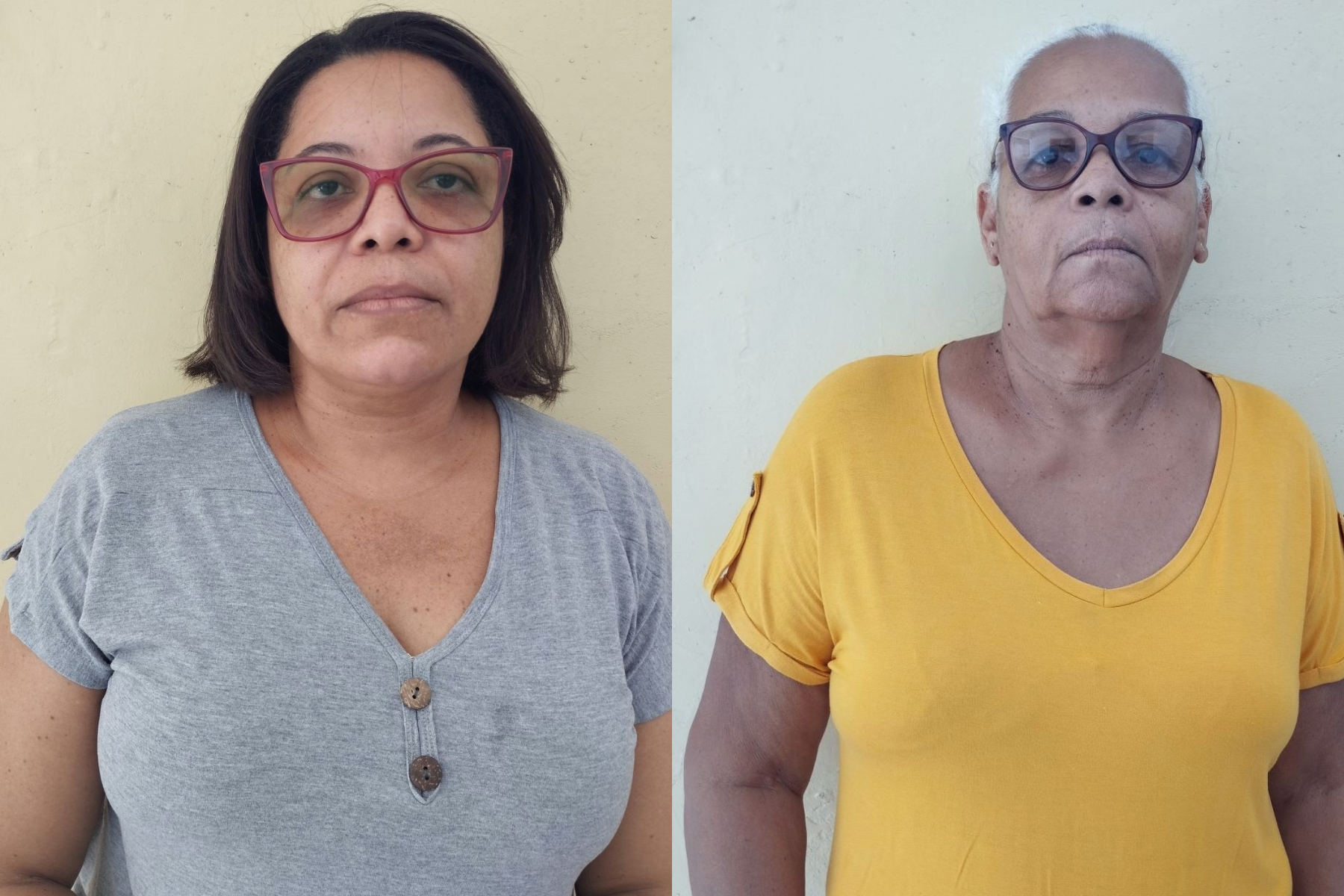 Aline e Altamira, moradoras de Camaçari, reclamam do forte cheiro vindo do polo: ardência nos olhos e náuseas (Fotos: Sonilton Santos)