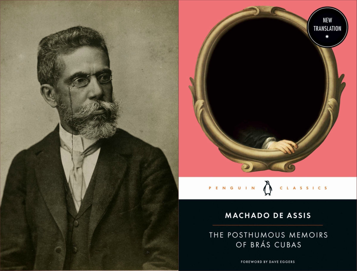 Machado de Assis e a capa da edição em inglês de Memórias Póstumas de Brás Cubas: escritor carioca e seus personagens cariocas do século 19 viralizam no TikTok no século 21 (Divulgação)