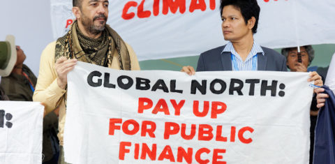 Ativistas cobram compromisso financeiros dos países desenvolvidos na COP29. (Foto: UFNCC/ Flickr)