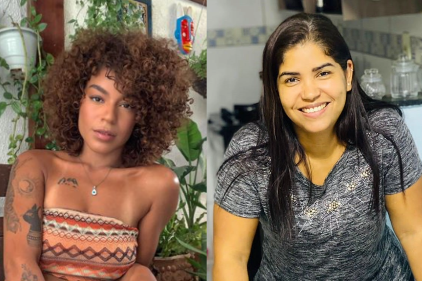 Daniela (E) foi encontrada por Jaqueline (D) após mais de 10 anos de busca: irmãs vão se conhecer pessoalmente em bloco de Olinda (Fotos: Arquivo Pessoal)