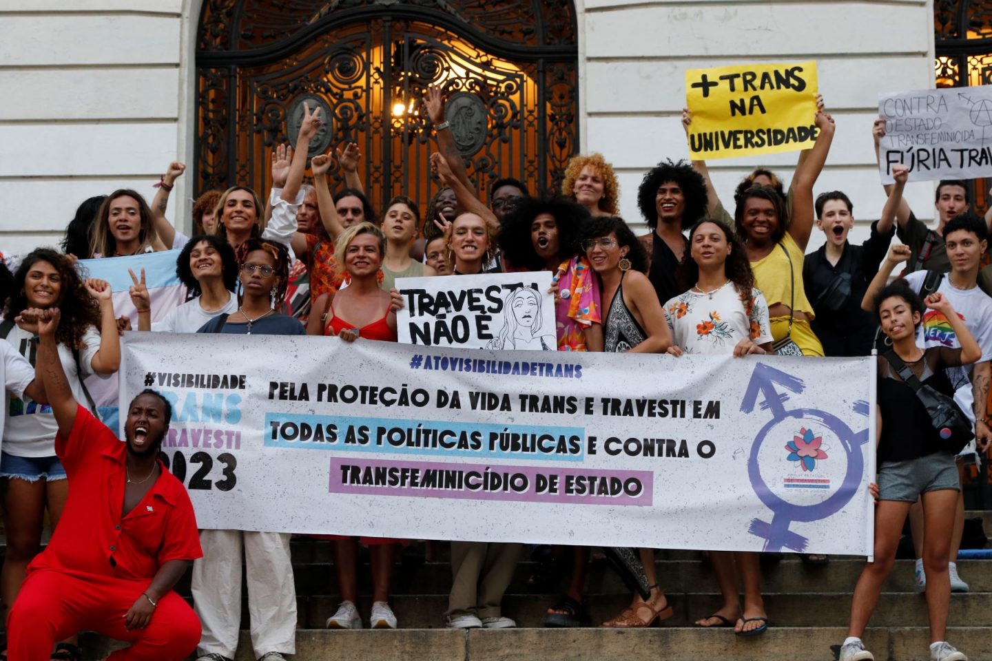 Manifestação no Rio denuncia violência contra pessoas trans: 122 assassinato no Brasil em 2024 (Foto: Fernando Frazão / Agência Brasil - 27/01/2023)
