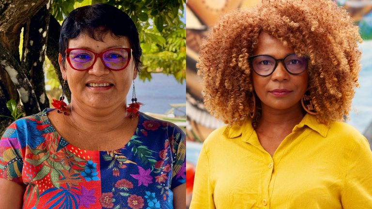 Valéria Payé e Deroni Mendes, as novas coordenadores do Observatório do Clima: indígena e quilombola ampliam agenda climática com novos saberes e olhares (Fotos: Ariane Susui e Rodrigo Vargas)