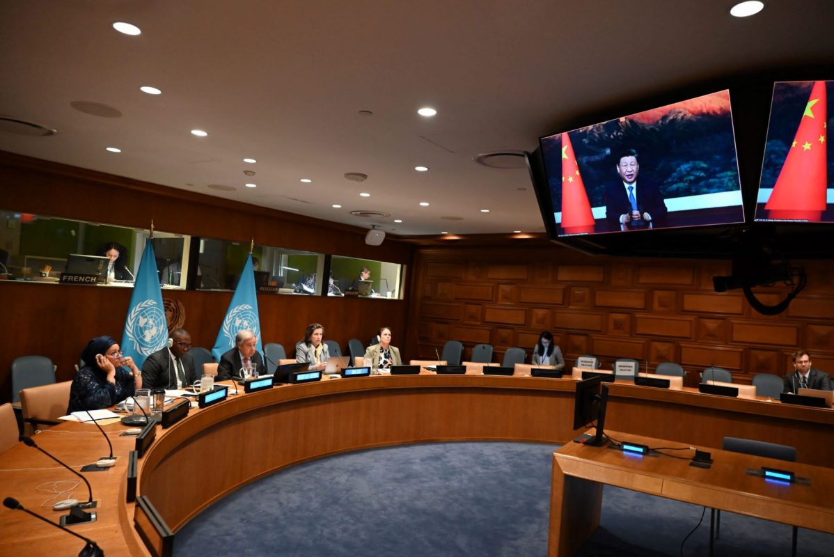 O presidente da China, Xi Jinping, na cúpula virtual sobre mudanças climáticos: ambientalistas acreditam em protagonismo chinês com recuo dos EUA na agenda climática (Foto: UN Social Media/ R. Politi - 23/04/2025)