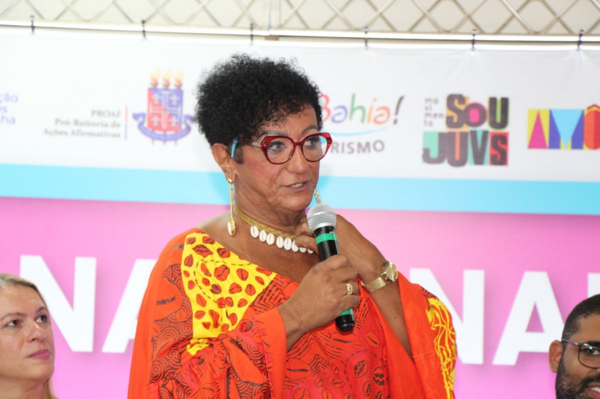 Jovanna Baby, ativista travesti negra, no 10° Encontro Nacional de Pessoas Trans Negras em Salvador, 2025 (Foto: Arquivo pessoal)
