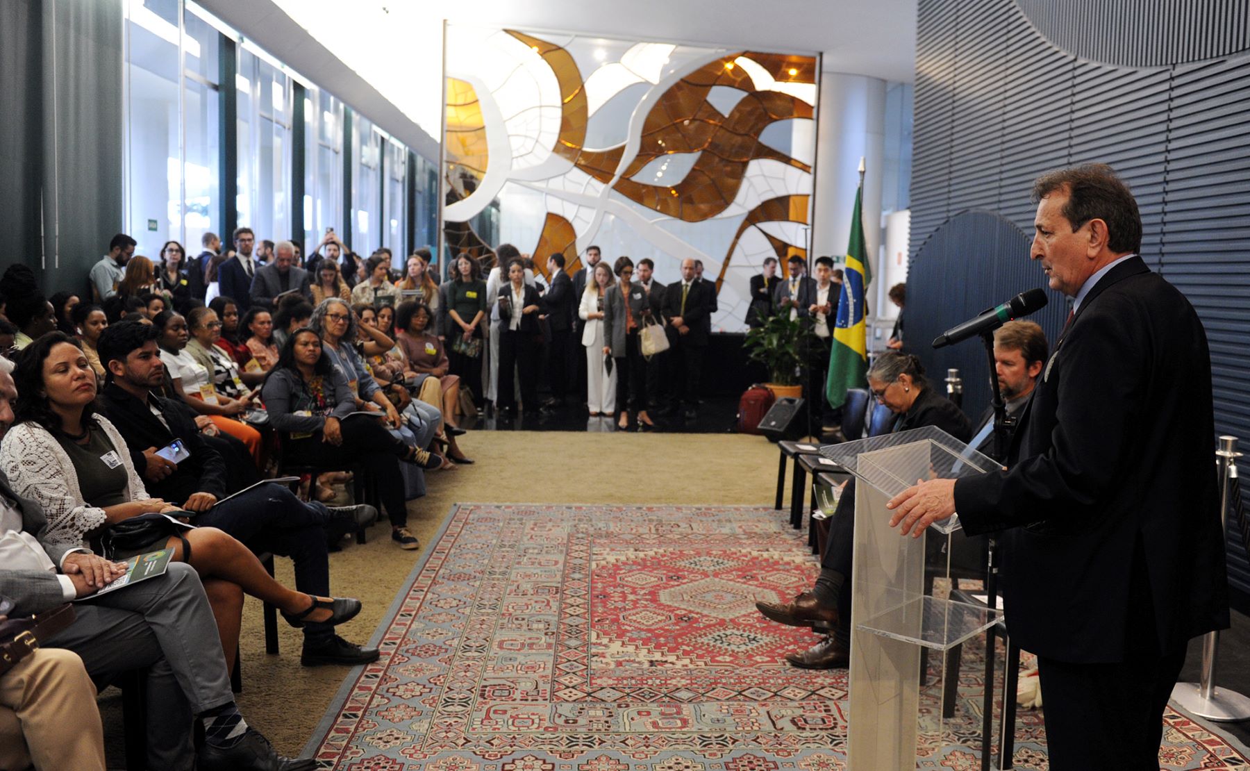 O presidente da Frente Parlamentar Ambientalista, deputado Nilto Tatto, no lançamento da Agenda Legislativa do Observatório do Clima: críticas ao retrocesso ambiental (Foto: Renato Araújo / Câmara dos Deputados)