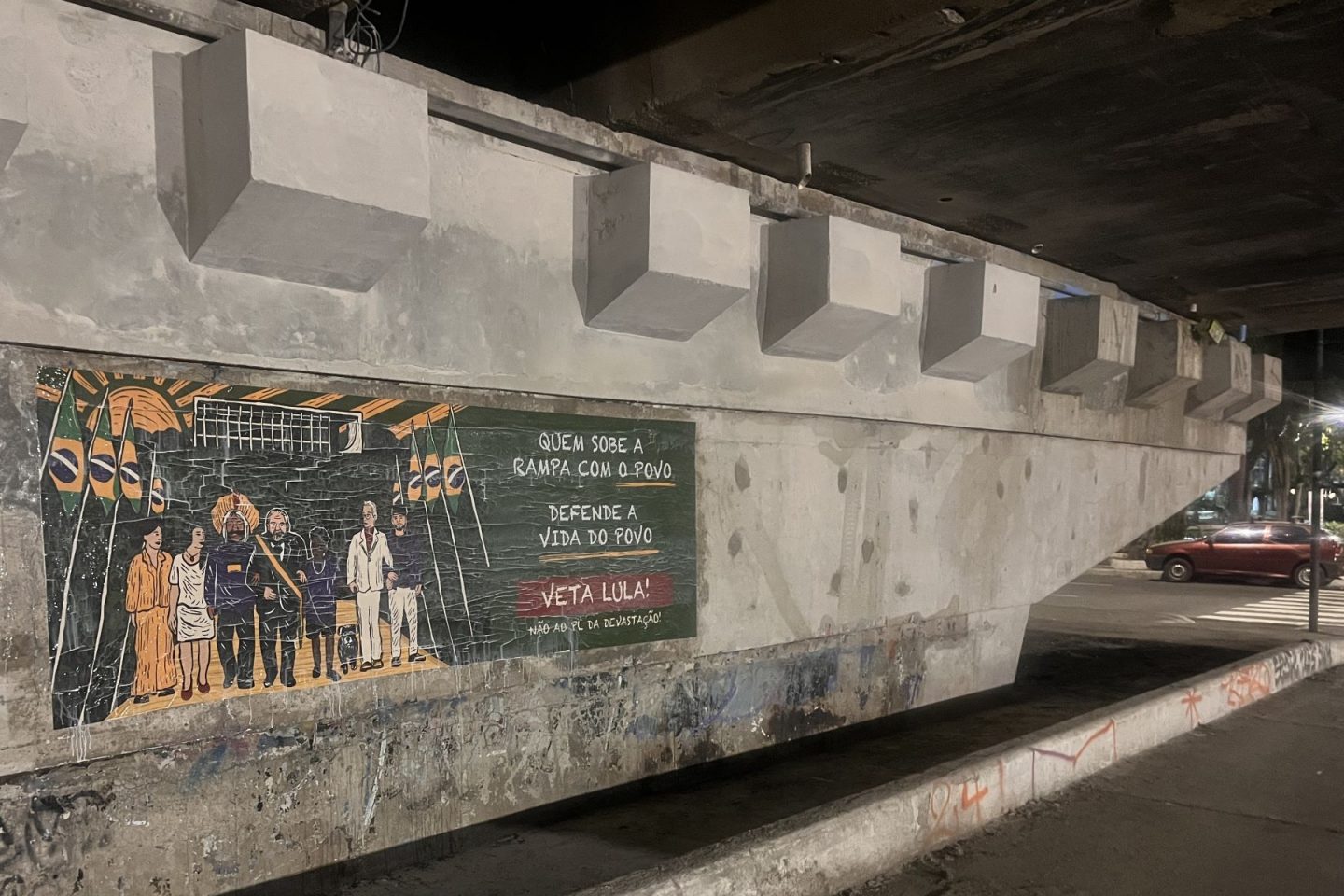 Cartaz pede veto integral do PL da Devastação: ambientalistas mostram alívio com vetos de Lula (Foto: Divulgação)