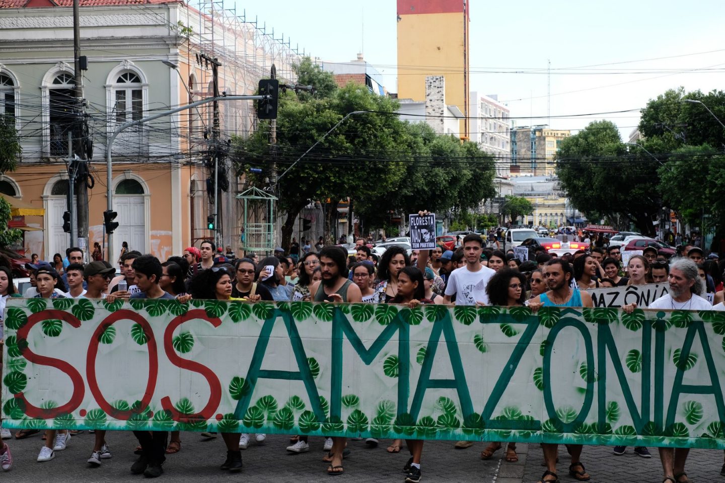 Ato em defesa da Amazônia em Manaus: sociedade civil prepara eventos para celebrar Dia da Amazônia em setembro (Foto: Alberto Cesar Araújo / Amazônia Real - 01/09/2019)