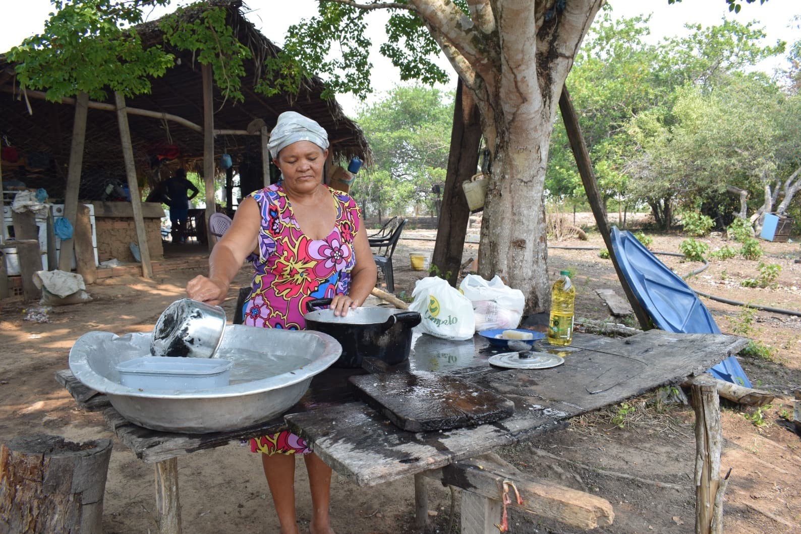 Cleudiane Rodrigues no quilombo Prachata, no Tocantins: luta contra os impactosambientais na bacia hidrográfica do Tocantins-Araguaia causadas pelo desmatamento (Foto: Arquivo Pessoal)
