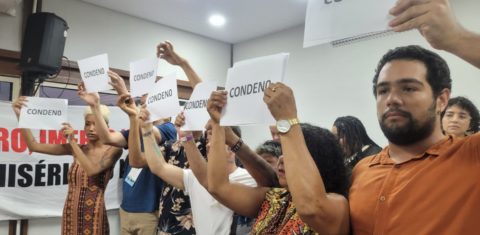 Em tribunal popular, jurado condenado por unanimidade mineradoras que atuam no Pará. (Foto: Liana Melo)