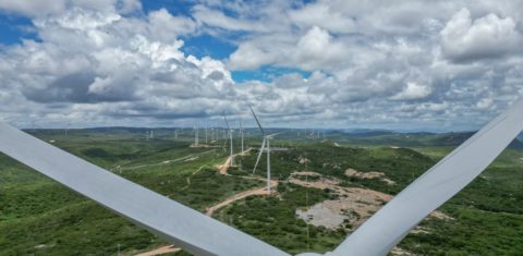 Usina eólica na Paraíba: políticas de fomento à energia solar e eólica têm fortalecido a matriz energética renovável (Foto: Ricardo Stuckert / PR / Agência Brasil - 22/03/2023)