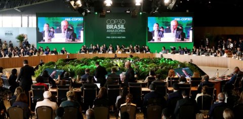 Delegações de 67 países reunidas na Pré-COP em Brasília: organizações da sociedade civil reclamam de falta de espaço no debate climático (Foto: Fabio Rodrigues-Pozzebom / Agência Brasil)