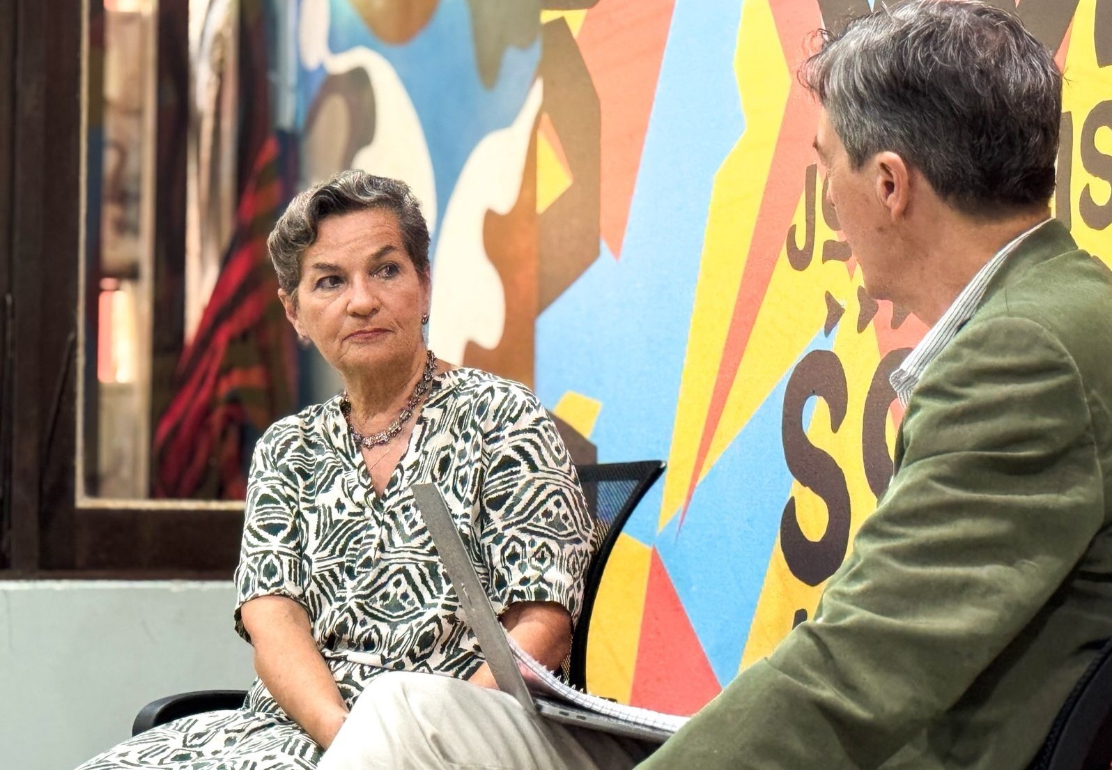 A diplomata Christiana Figueres, uma das arquitetas do Acordo de Paris, em Belém: ações de adaptação são peças centrais no tabuleiro da COP30 (Foto: : Ahmad Jarrah / A Lente)