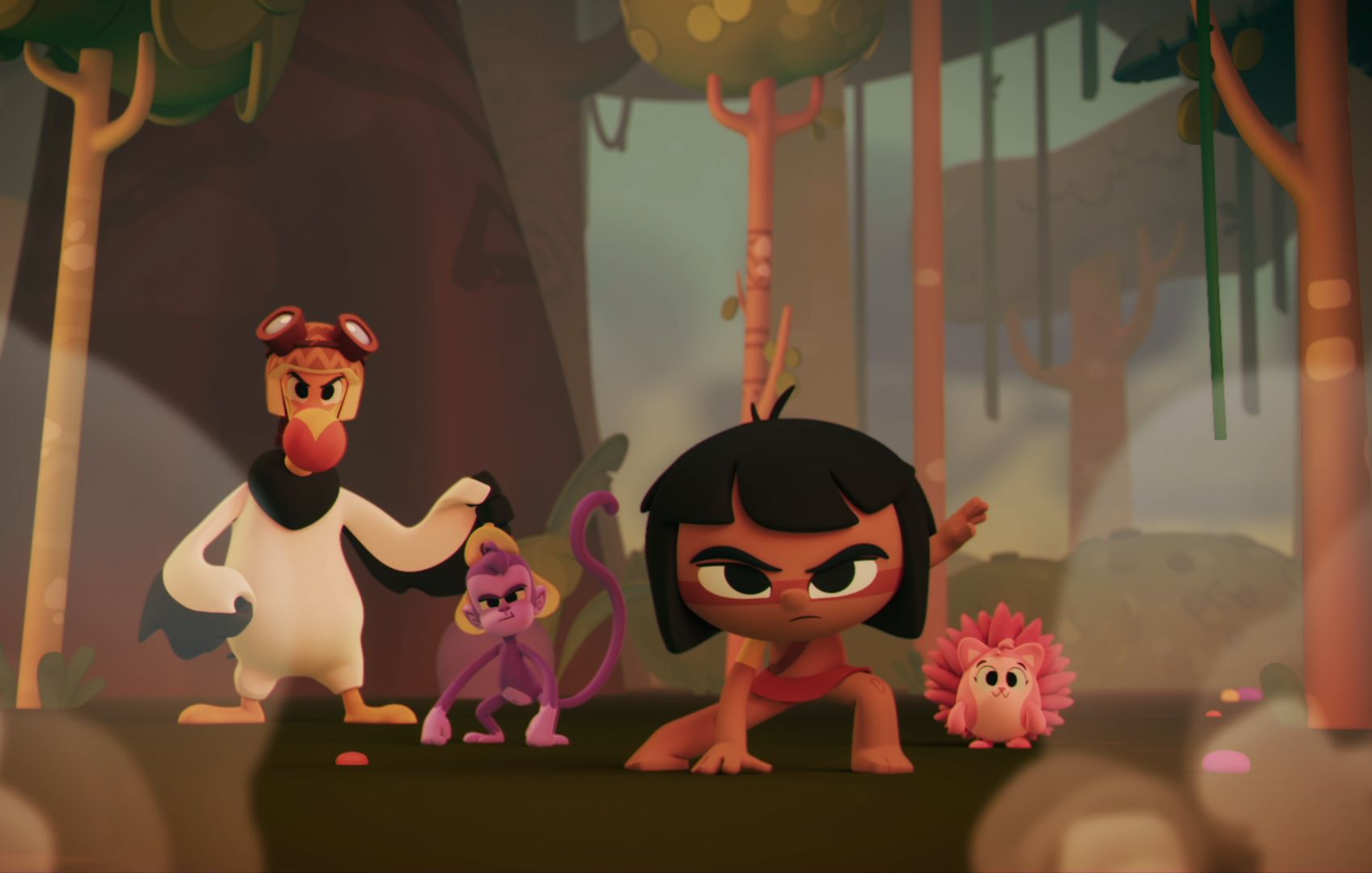 Tainá e seus amigos guardiões: animação para público infantil e infanto-juvenil aborda a preservação da floresta e o papel dos jovens (Foto: Divulgação)