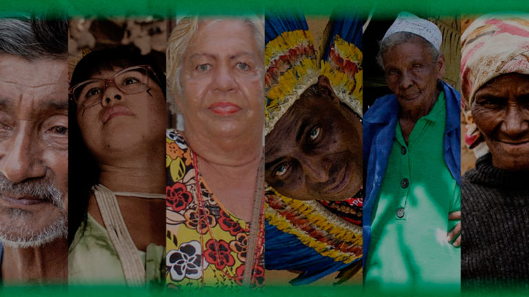 Arte colorida com fotos de pessoas entrevistadas em reportagens do #Colabora