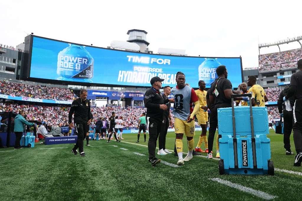Pausa para hidratação durante jogo da Copa do Mundo de 2026: cidades e Fifa em alerta com onda de calor extremo nos Estados Unidos e no Canadá (Foto: Fifa)