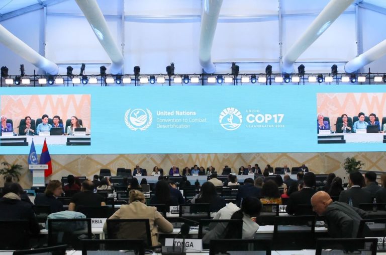 Plenária final da COP17 da Desertificação, na Mongólia: sem acordo global para enfrentamento às secas (Foto: Anastasia Rodopoulou / IISD / ENB)