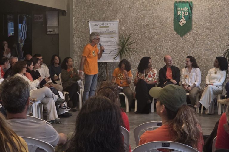 Representantes de iniciativas socioambientais debatem no Plante Rio: iniciativas mostram a força da agroecologia (Foto: Everton Victor)