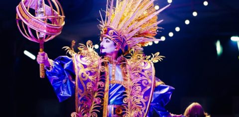 Apresentação de fantasia da Rosas de Ouro para o Carnaval SP 2026 com o tema Escrito na Estrela: confira enredos das 14 escolas do Grupo Especial (Foto: Rosas de Ouro / Divulgação)