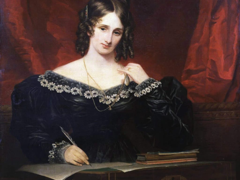 Retrato de Mary Shelley: primeiro romance da autora, escrito quando ela tinha 18 anos, 'Frankenstein ou o Prometeu Moderno' foi publicado em 1818 , rapidamente alcançou amplo reconhecimento e permanece um clássico atemporal da literatura (Reprodução)