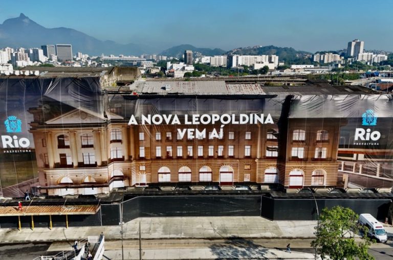 Estação Leopoldina com obras de restauração atrasadas: novo capítulo de uma saga centenária (Foto: Rafael Catarcione / Prefeitura do Rio - 02/07/2024)