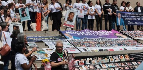 Ato Público pelo Dia Internacional das Pessoas Desaparecidas, na Praça da Sé, em São Paulo: número de casos de desaparecimento no Brasil só cresce (Foto: Paulo Pinto / Agência Brasil - 30/08/2025)