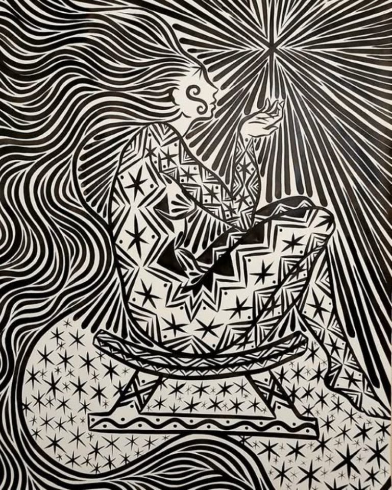 A grande avó do universo: pintura de Daiara Tukano (Foto: Reprodução)