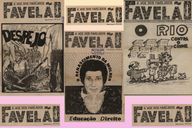 Capas do jornal O Favelão, a Voz dos Favelados: pioneiro no jornalismo comunitário (Fotos: Reprodução)